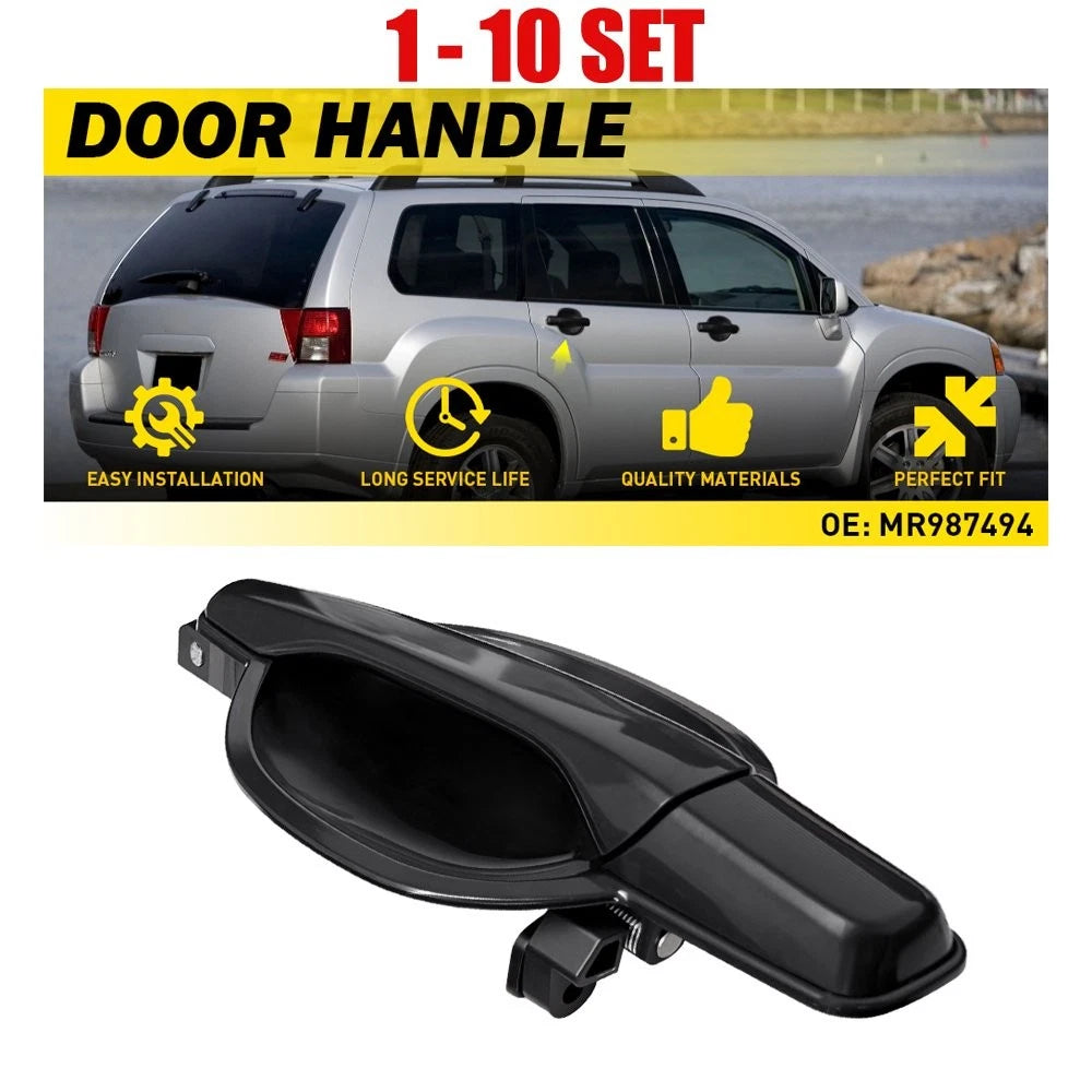 Fit 2004-2011 Mitsubishi Endeavor Outer Black Door Handle 1-10X Rear Right Side