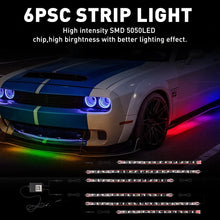 Load image into Gallery viewer, 6PCS Dream RGB Color Underglow LED Light Neon Kit Bluetooth Strip For Car Truck