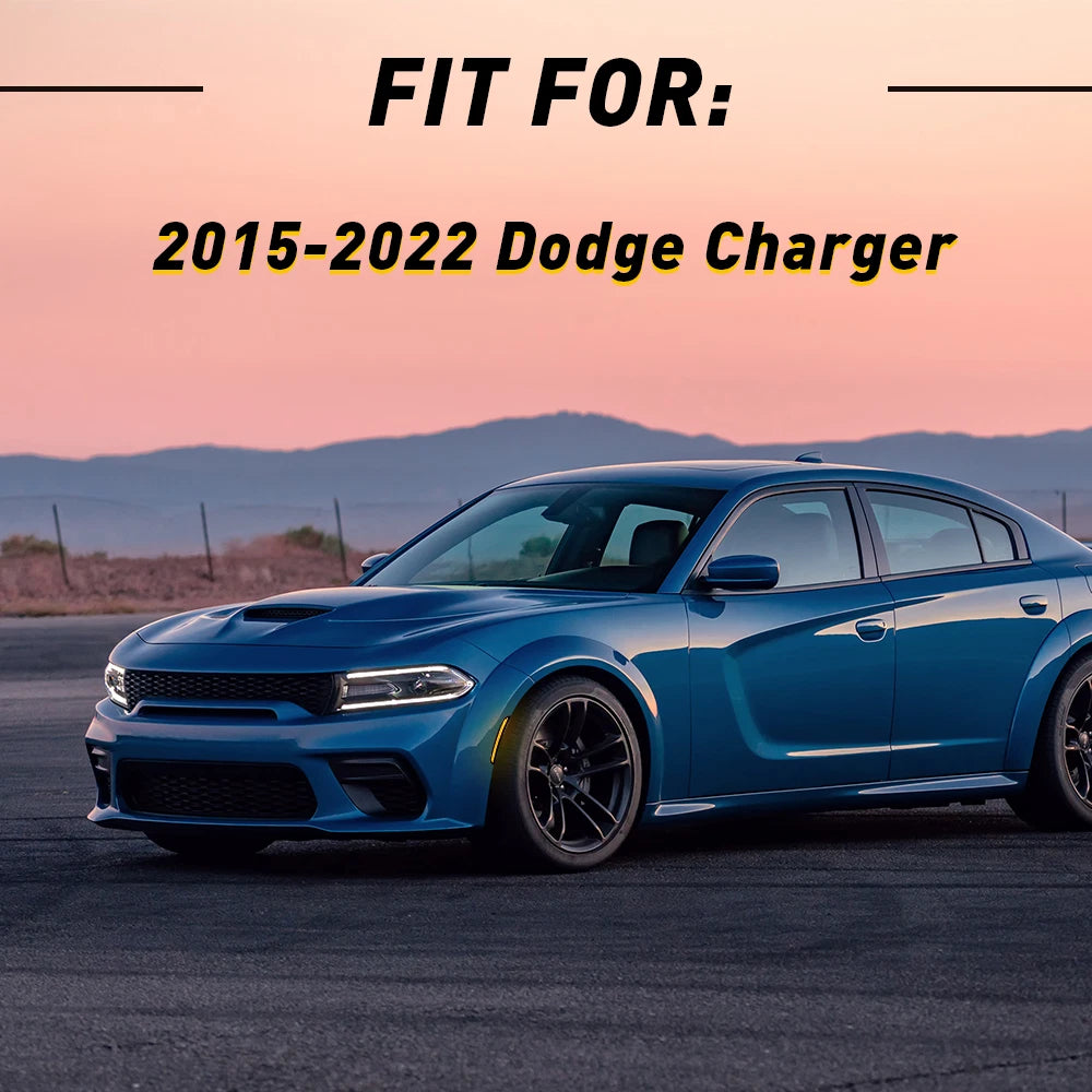 Fit Dodge Charger 2015-2021 Widebody Side Front LED Smoked Marker Light Amber