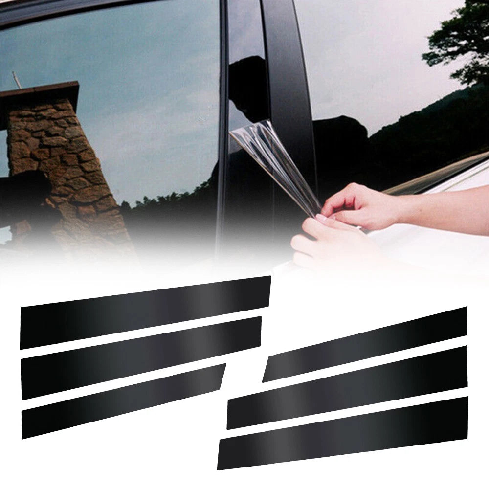 Black Window Door Posts Pillar Trim Piano For Cover Honda CRV 2007-2011 6-60PCS