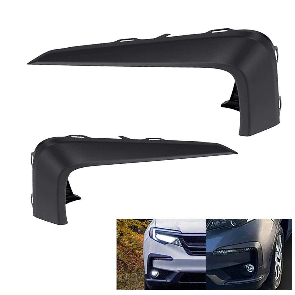 Black/Chrome Bumper Trim for 2019-2022 Honda Pilot Front Left Right Upper Lower
