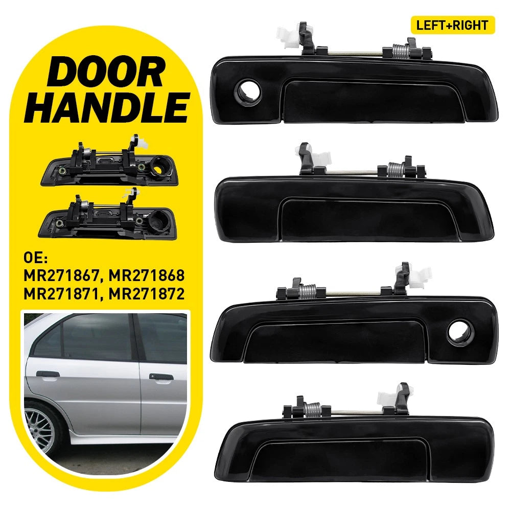 2/4X Front Rear Left Right Exterior Door Handles for Mitsubishi Mirage 1997-2002