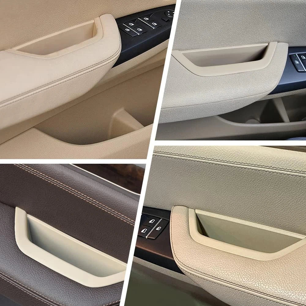 Inner Door Handle Pull Trim Cover Set Beige/Black for 2011-17 BMW X3 F25 X4 F26