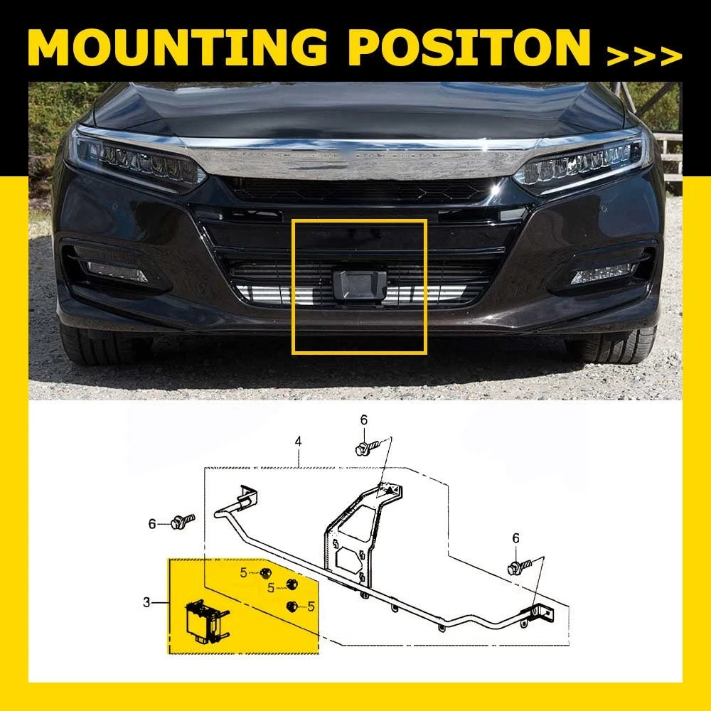 1-10Set for Accord Honda 2018-2019 Distance Sensor Cover+Milliwave Radar Clip