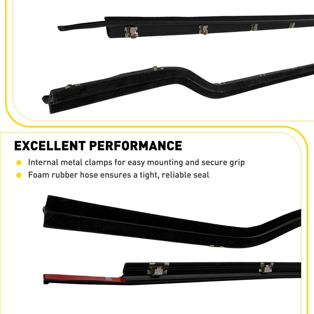 For 1989-1998 Chevrolet Tracker Door Window Weather Sealing Belt Strip Trim Pair