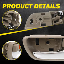 Load image into Gallery viewer, 1/2/4PCS Beige Interior Door Chrome Handle for Toyota Camry 2002-2006 Left Right