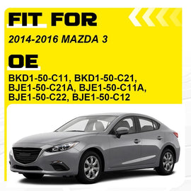 2-20 Front Left Right Fog Light Hole Lamp Bezel Trim Black for 2014-2016 Mazda 3