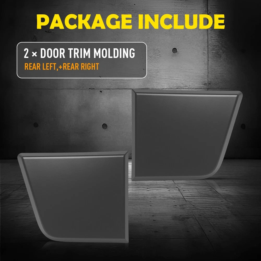 2-20X Fit 2014-2018 Ram ProMaster 1500 Rear Gray Exterior Body Side Molding Trim