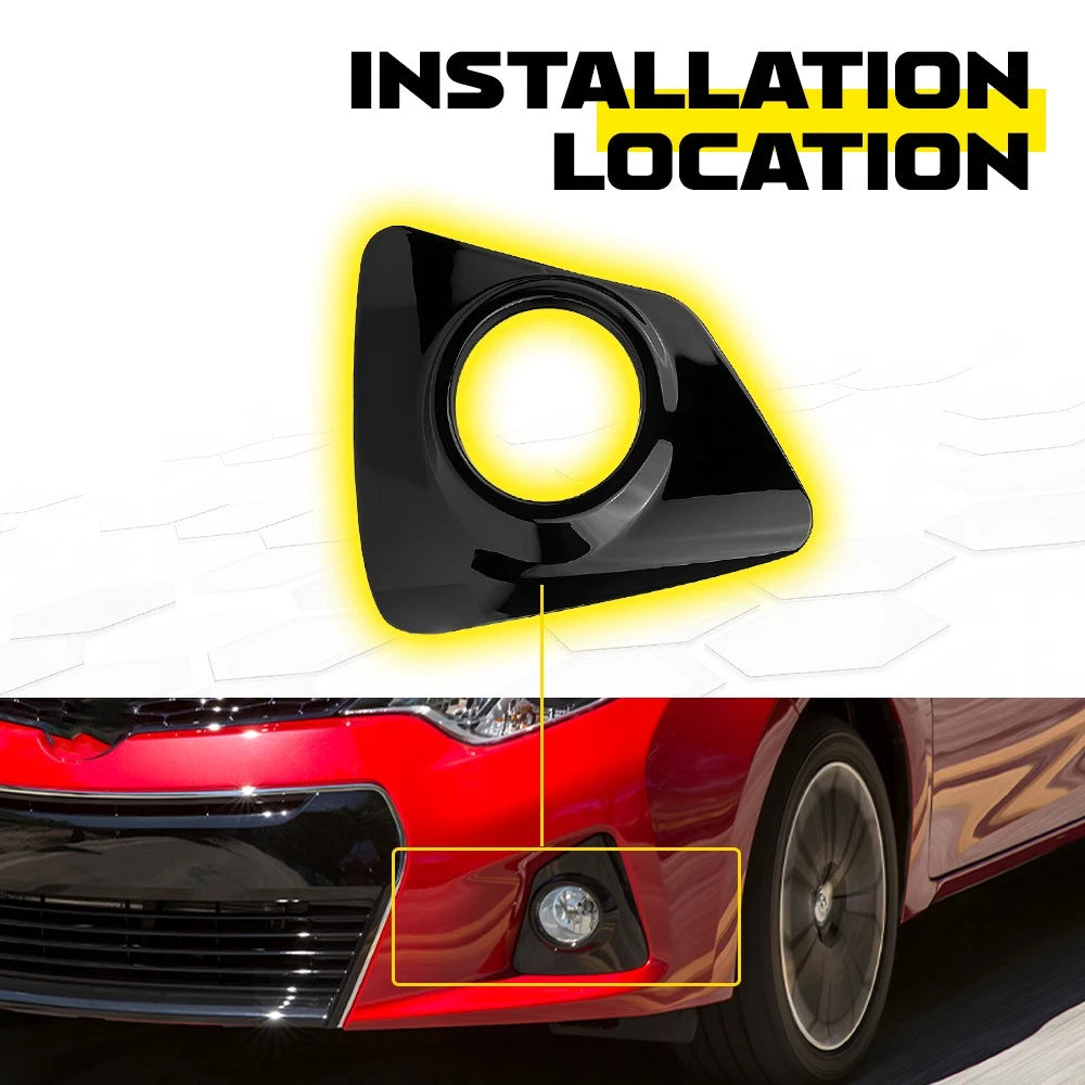 2-20X Front Left Right Fog Light Lamp Bezel Cover for 2014-2016 Toyota Corolla S