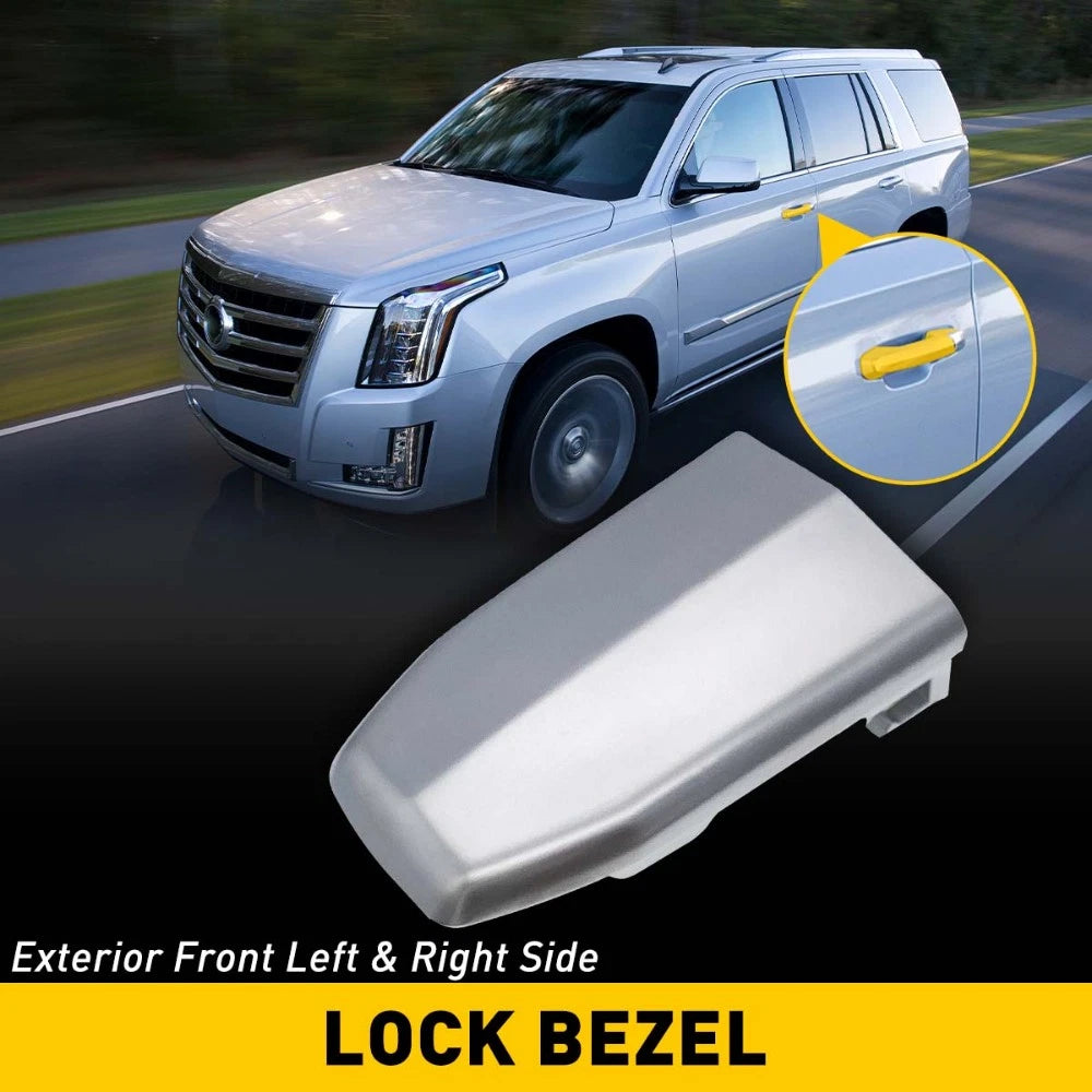 1-10X 13596115 15-19 Fit Cadillac Escalade Outside Front Door Handle Cap Chrome