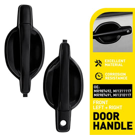 Fit 2004-2011 Mitsubishi Endeavor Exterior Outer Front Left Right Door Handle 2X