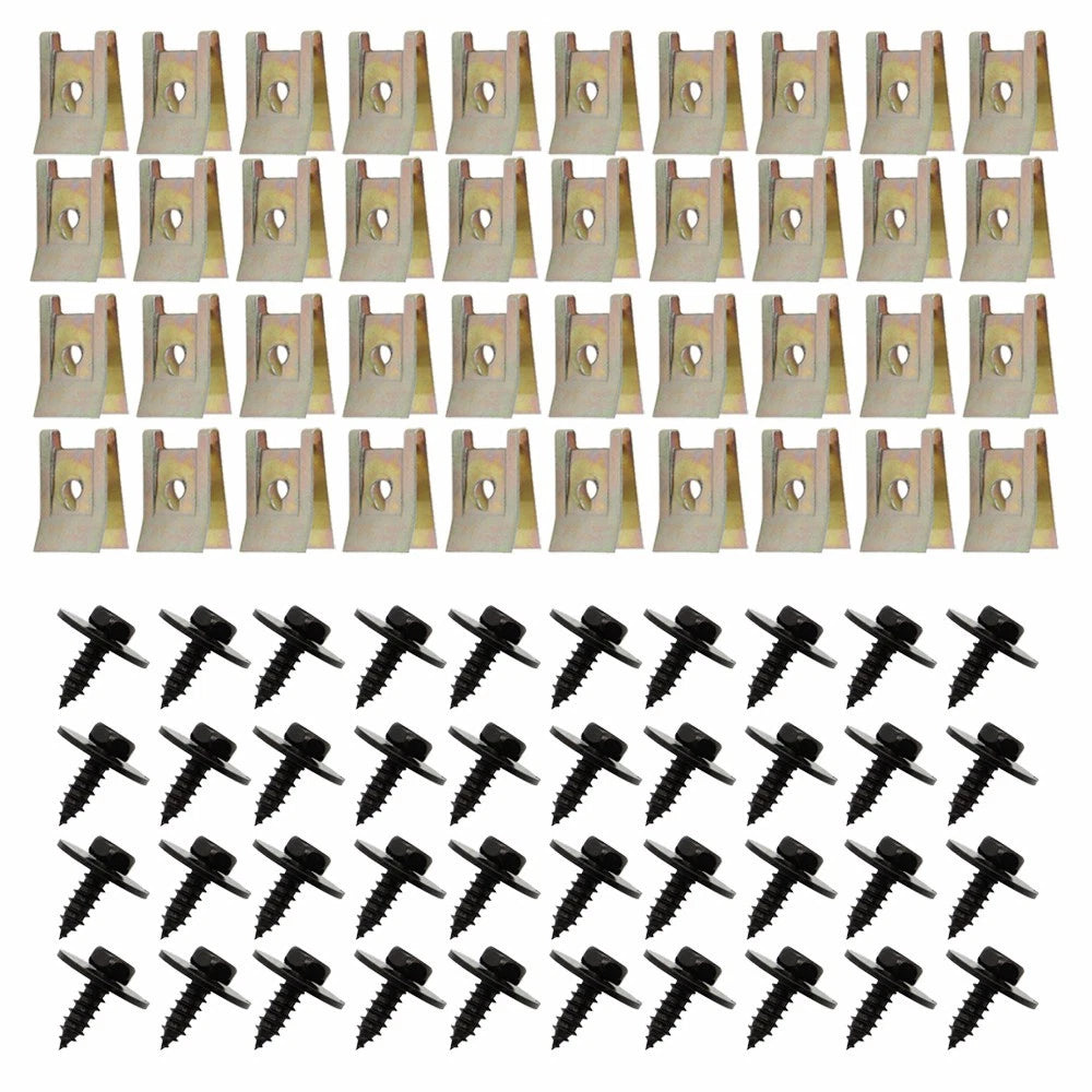 Car Engine Under Cover Splash Shield Bumper Body Bolts Guard Fastener U-nut Clip