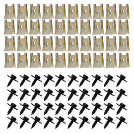 Car Engine Under Cover Splash Shield Bumper Body Bolts Guard Fastener U-nut Clip