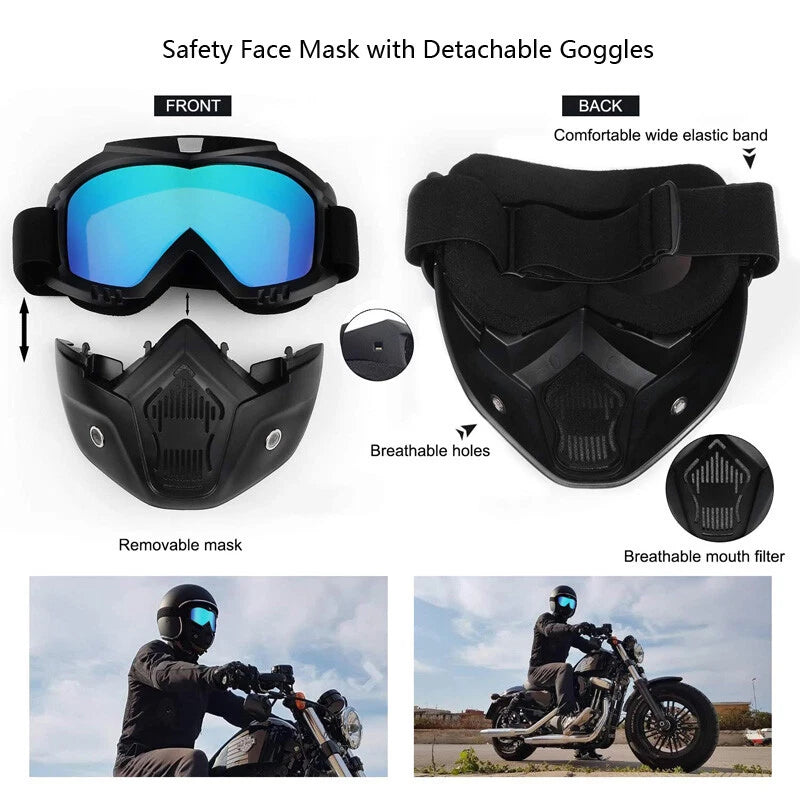 Safety Work Full Face Mask Shield & Goggles, Construction Eye Protection Eyewear