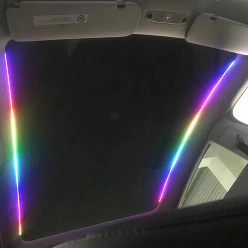 Full Color LED Sunroof Light Car Roof Panoramic Skylight Ambient Light RGB Strip