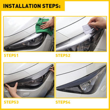 Load image into Gallery viewer, For 2014-2023 Infiniti Q50 Glossy Black Eyebrow Eyelid Trim Headlight Rear 2-20x