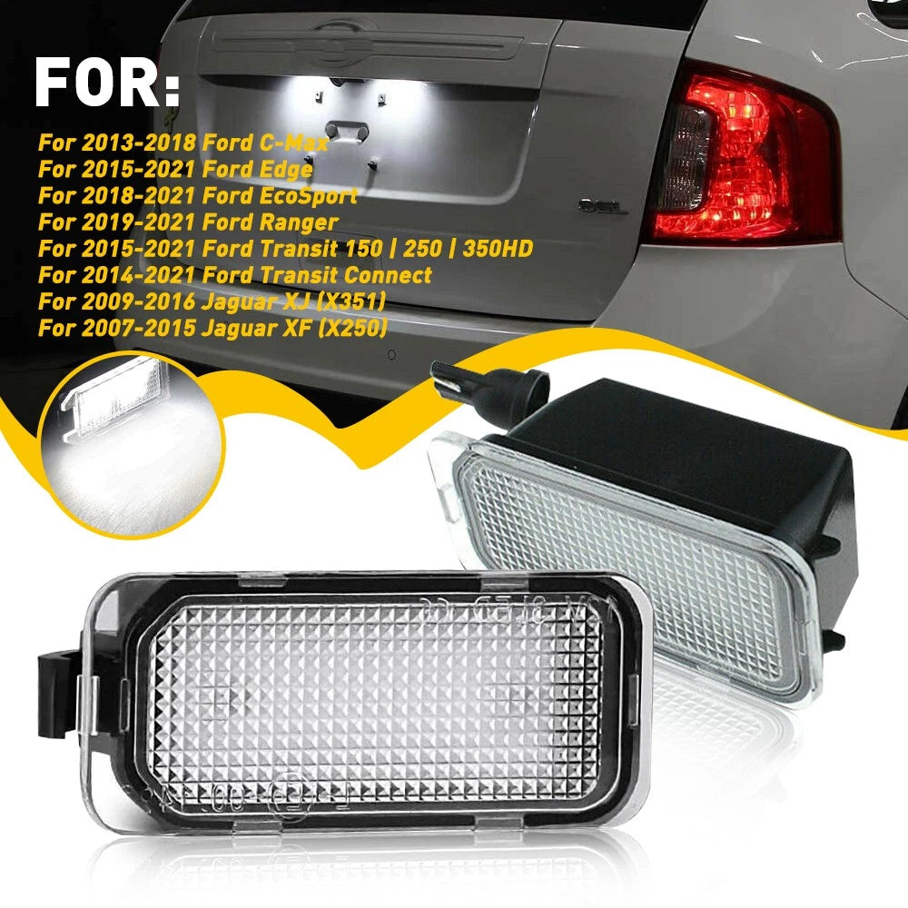 White LED License Assembly Plate Light For 2015 2016 2014 2013 2017 Ford C-Max