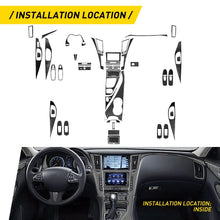 Load image into Gallery viewer, For Infiniti Q50 Q60 2014-2020 Interior Trim Cover Decal Kit Real Carbon Fiber