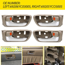Load image into Gallery viewer, 1/2/4PCS Beige Interior Door Chrome Handle for Toyota Camry 2002-2006 Left Right