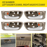 1/2/4PCS Beige Interior Door Chrome Handle for Toyota Camry 2002-2006 Left Right