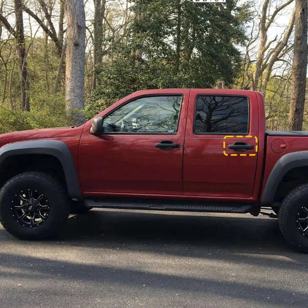 Black Exterior Door For 2004-2012 Chevrolet Canyon Handle Rear Left