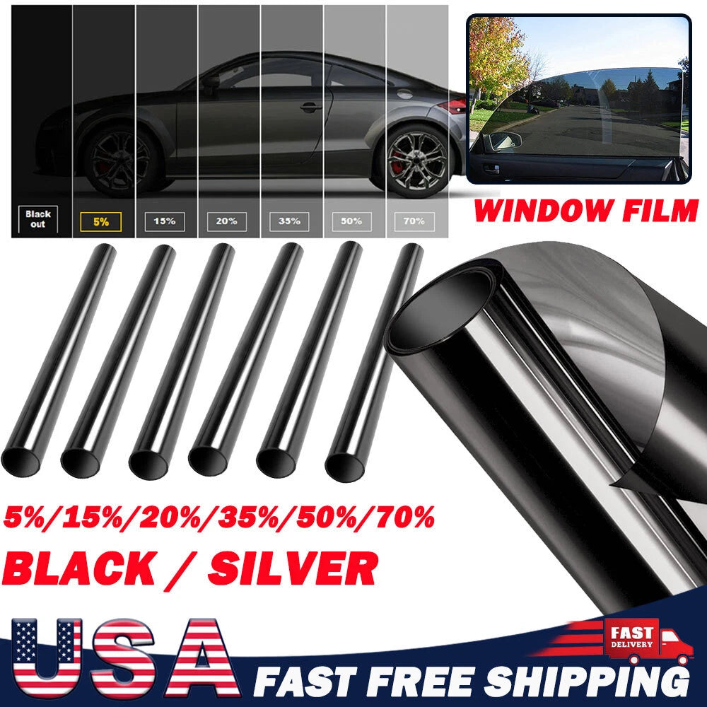 3M Window Roll Uncut Tint Film VLT 5/15/20/35/50/70% 20"x10ft Car Home Office US