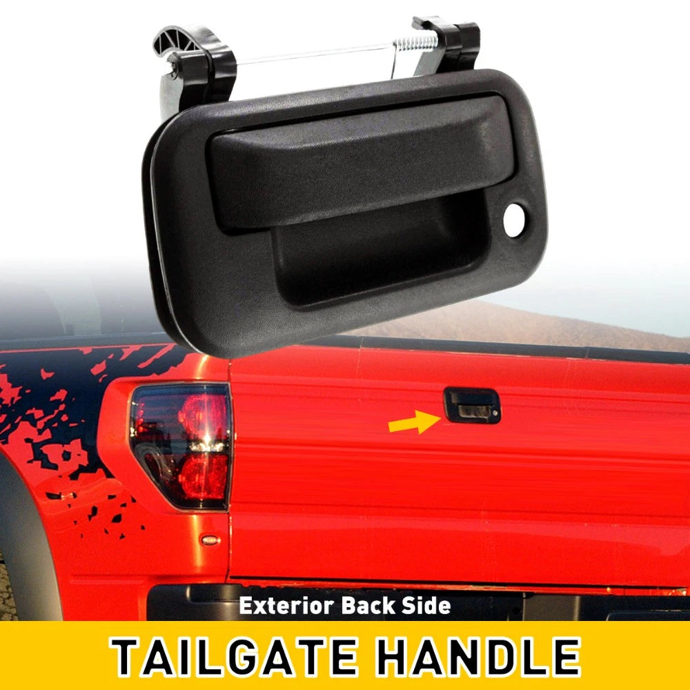 Black Exterior Tailgate Door Handle Fit F-150 Truck 2004-2014 Ford With Keyhole