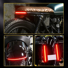 Load image into Gallery viewer, 1PCS Motorcycle LED Strip Flowing Light Brake Turn Signal Tail Red+Amber Lamp