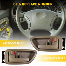Load image into Gallery viewer, Inside RH LH Door Handle for 04-06 01-07 Tundra Sequoia Crew Cab Accessories