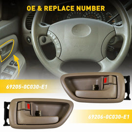 Inside RH LH Door Handle for 04-06 01-07 Tundra Sequoia Crew Cab Accessories