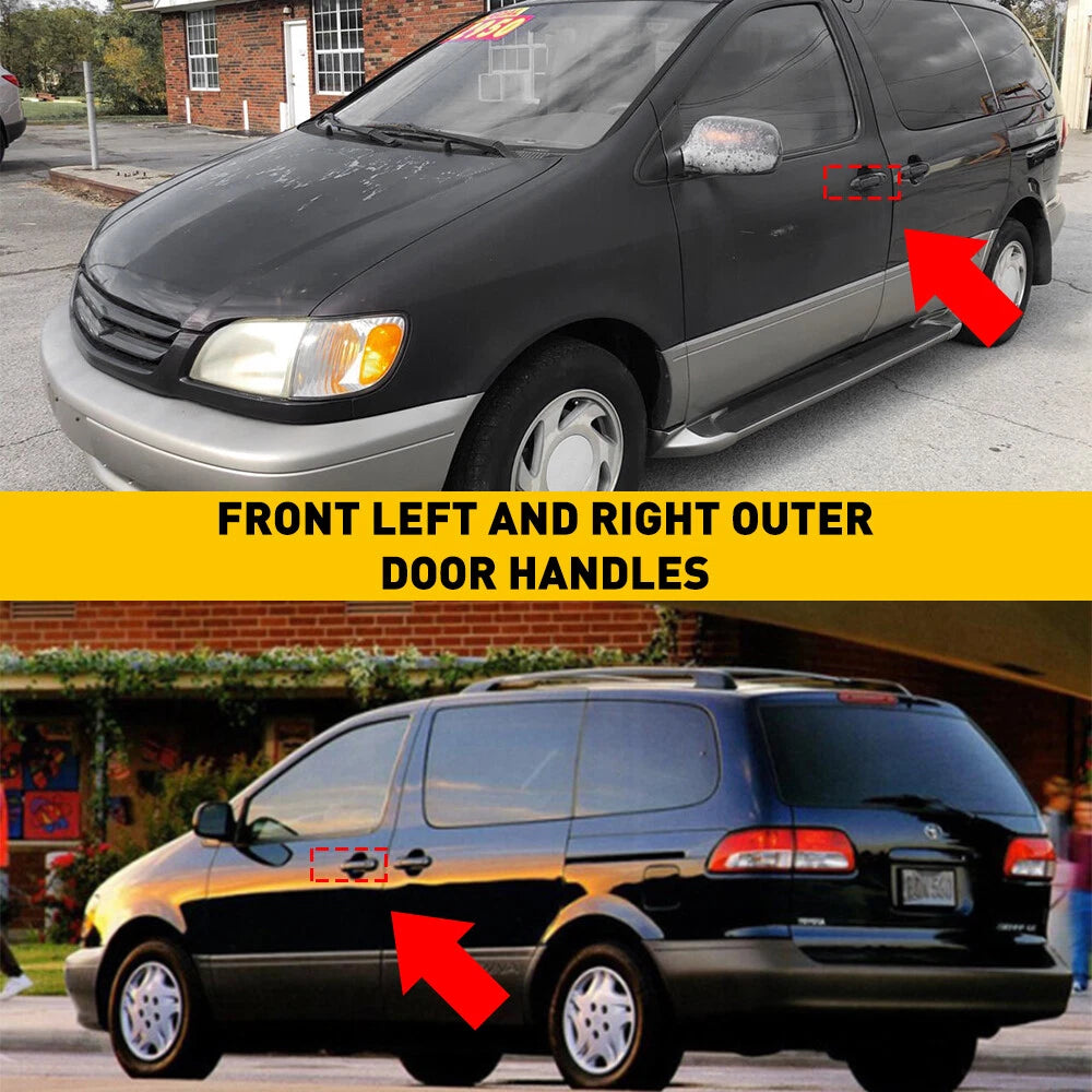 Front Left Right Outside Door Handle Fit Toyota Sienna 98-03 Driver & Passenger