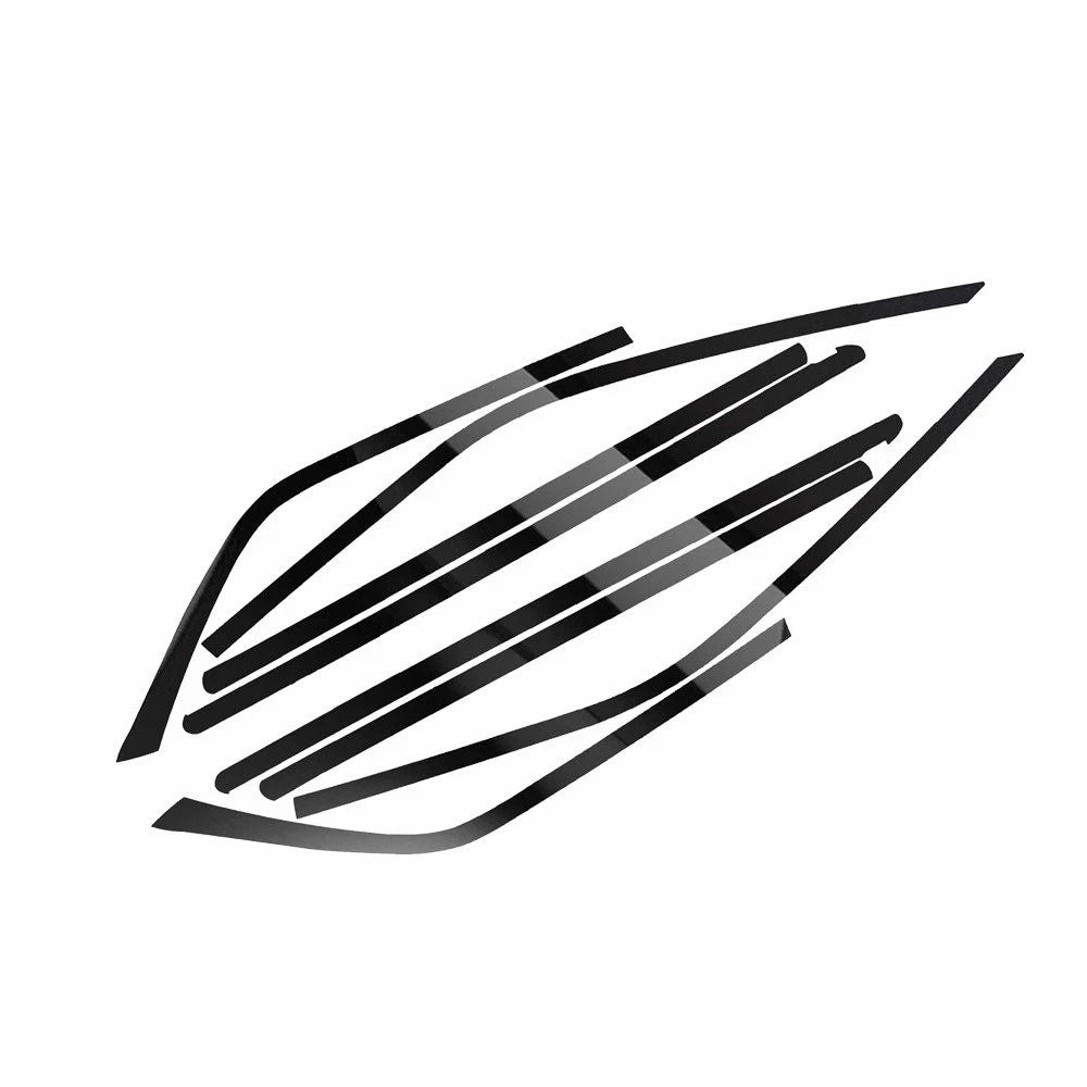 8Pcs Outside Door Window Panel Cover Trim Vinyl Black for 2011-2023 Chrysler 300