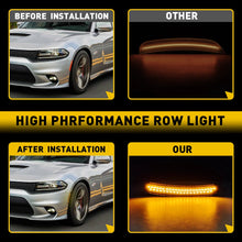Load image into Gallery viewer, Fit Dodge Charger 2015-2021 Widebody Side Front LED Smoked Marker Light Amber