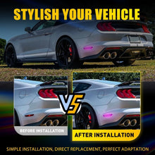 Load image into Gallery viewer, 2x Rear Bumper LED Side Marker Light for 2015-2023 Ford Mustang Pink Purple Lamp