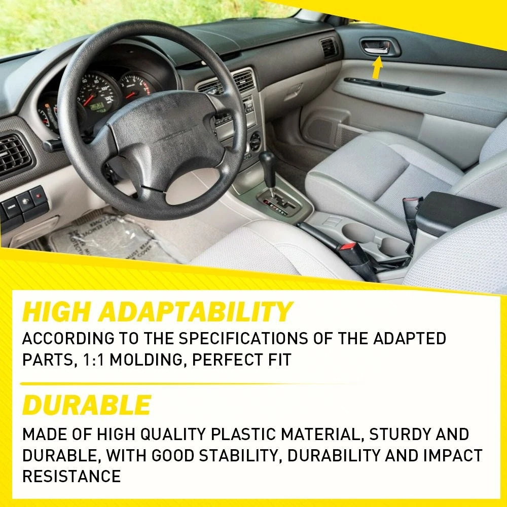 1-10X Interior Door Pull Handle Black Chrome Right Fit 2003-2008 Subaru Forester