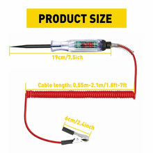 Load image into Gallery viewer, Car Circuit Pen Tester Test Fuse Tool Auto Probe Light Fit 6V 12V 24V DC Voltage