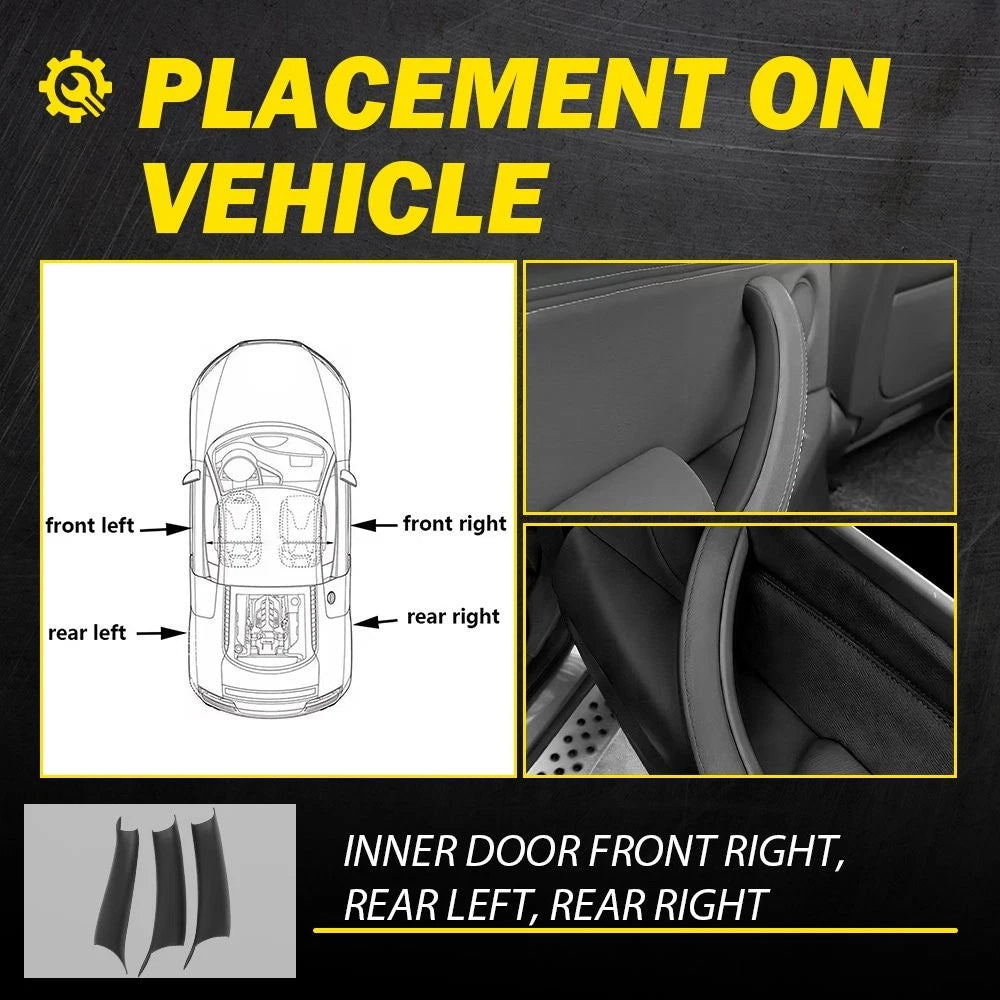 3-30X Interior Inner Door Handle Pull Trim Cover for BMW X5 F15 X6 F16 2014-2018