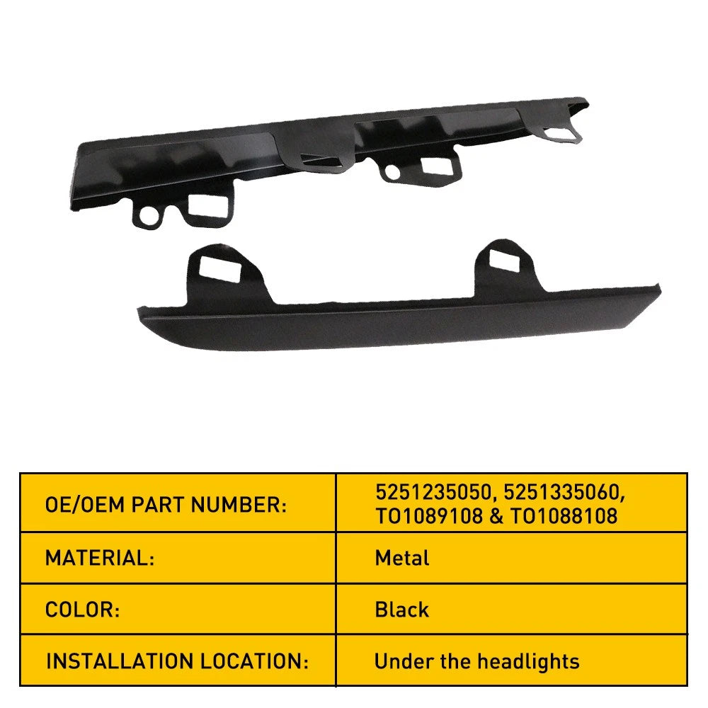 FOR 2001-04 TOYOTA TACOMA BUMPER Pair GRILLE FRONT TRIM HEADLIGHT PANELS FILLER