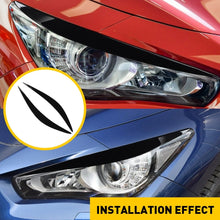 Load image into Gallery viewer, For 2014-2023 Infiniti Q50 Glossy Black Eyebrow Eyelid Trim Headlight Rear 2-20x