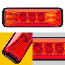 Load image into Gallery viewer, 4pcs Lights 3-LED Trailer Marker Truck Clearance Side Light Waterproof Red Amber