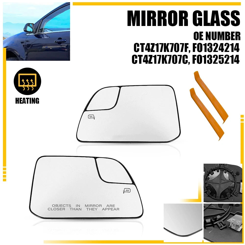 Mirror Glass Heated for Ford Edge 2011-2014 Lincoln MKX 2011-2015 Left Right