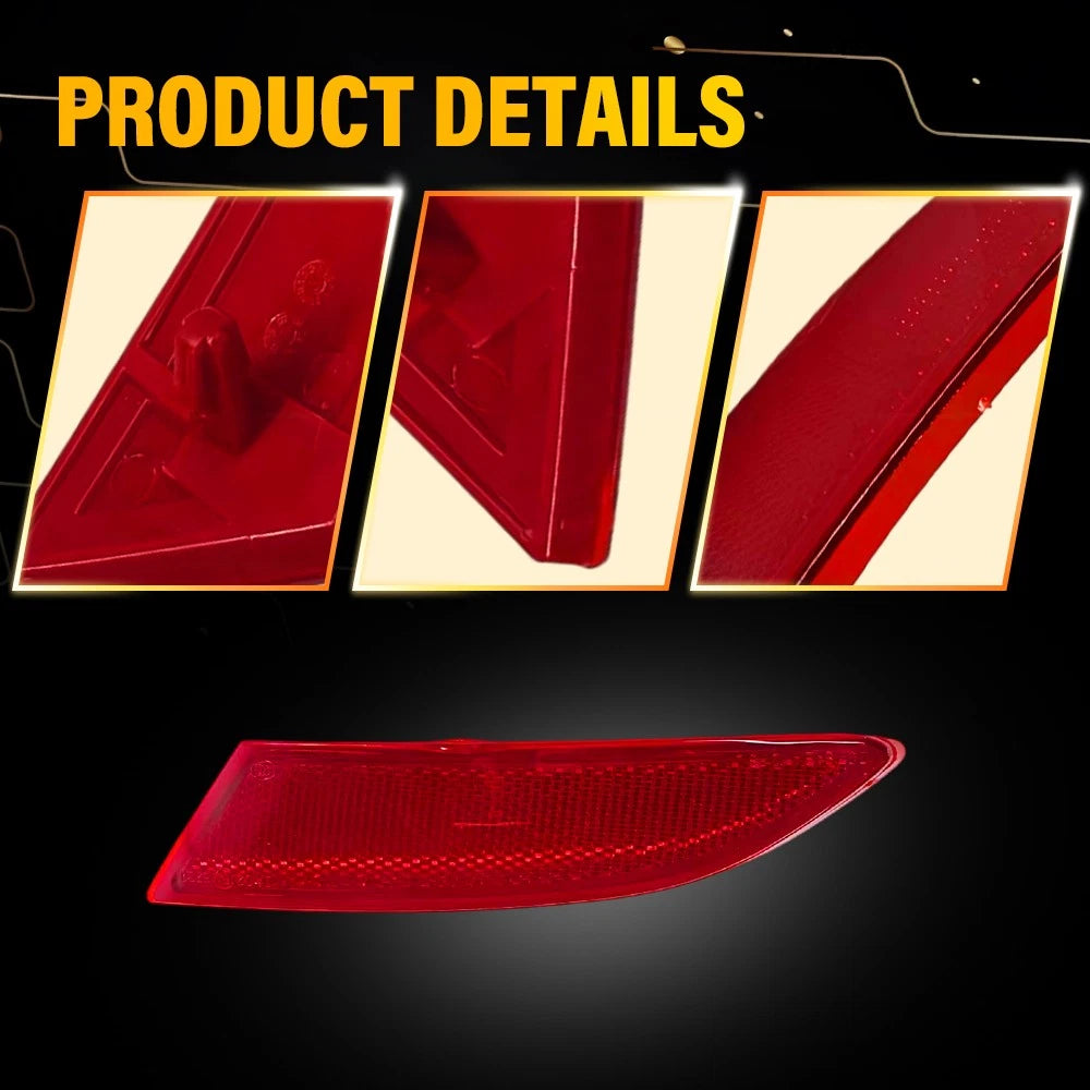 For 2012-2018 Ford Focus Rear Bumper Reflector Driver & Passenger Side 2PCS Red