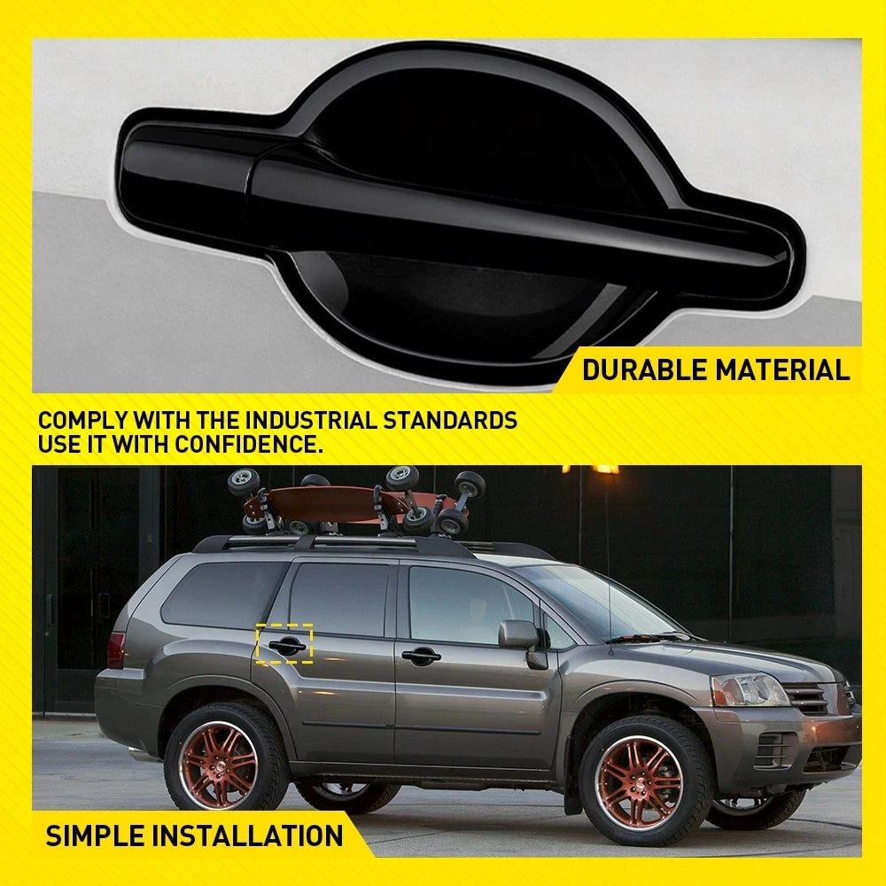 1-10X Door Handle Black For 2004-2011 Mitsubishi Endeavor Rear Right Side Outer
