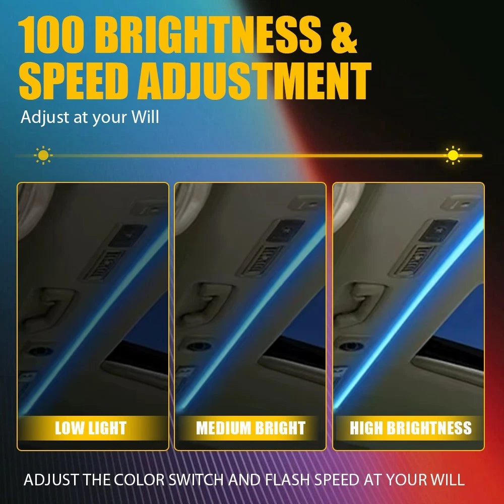 Full Color LED Sunroof Light Car Roof Panoramic Skylight Ambient Light RGB Strip