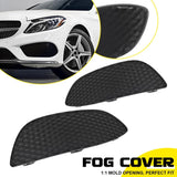 Front Left Right Bumper Fog Light Cover Grille for Mercedes Benz C300 2015-2018