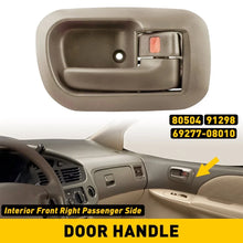 Load image into Gallery viewer, Door Handle Beige Inside Interior RH Front Right 91298 Side Fit 98-03 Sienna