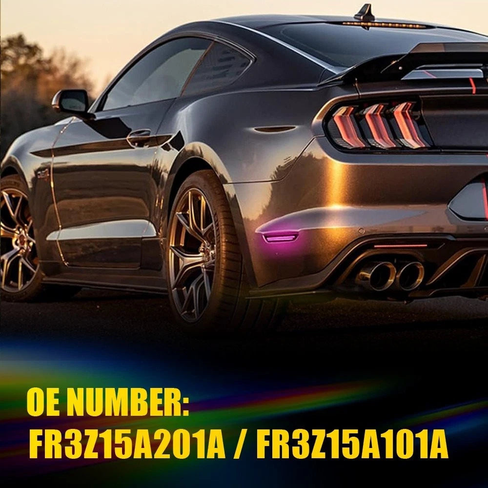 2x Rear Bumper LED Side Marker Light for 2015-2023 Ford Mustang Pink Purple Lamp