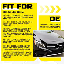 Load image into Gallery viewer, Front Left Right Bumper Fog Light Cover Grille for Mercedes Benz C300 2015-2018