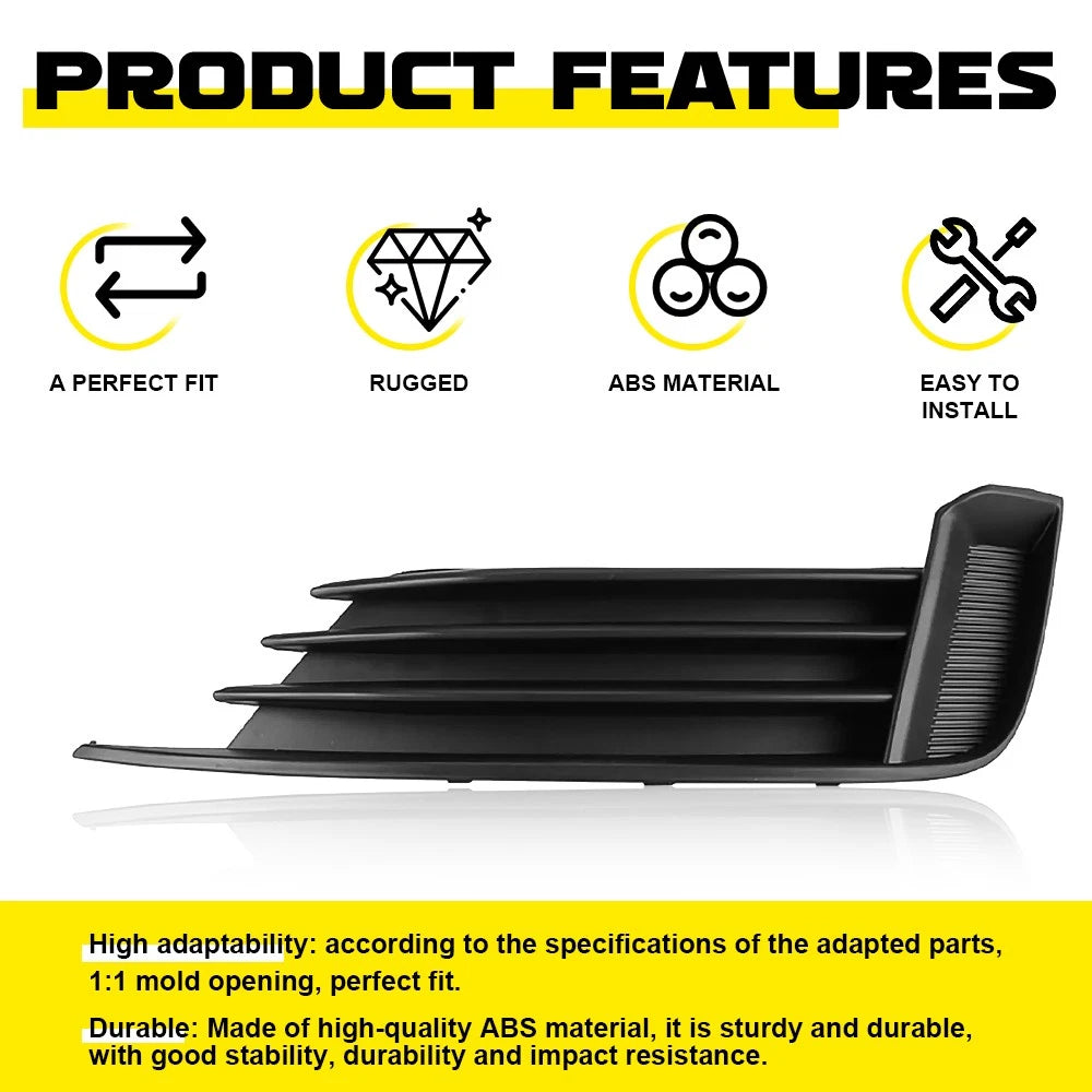Front Left Right Bumper Fog Light Cover Grille Bezel for Audi A3 S3 2013-2017