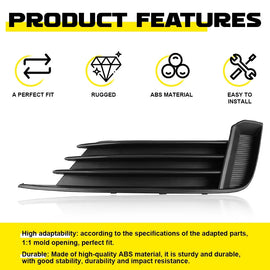 Front Left Right Bumper Fog Light Cover Grille Bezel for Audi A3 S3 2013-2017